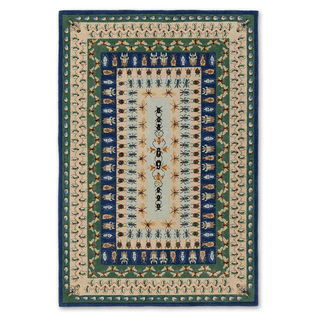 Lapiz Mosaic Hand Tufted Woollen And Viscose Rug By Varun Rana